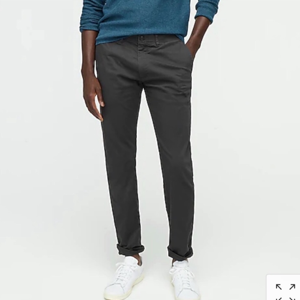 J. Crew stretch flat front charcoal khaki pants